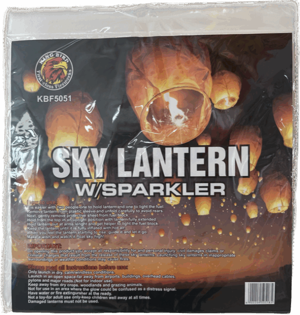 SKY LANTERN W/SPARKLER