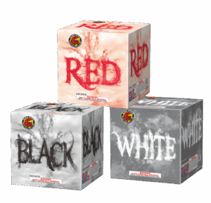 WHITE, RED, AND BLACK SMOKE CAKE