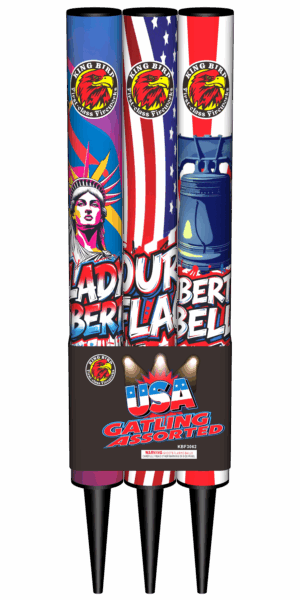 USA GATLING ASSORTED ROMAN CANDLE SET